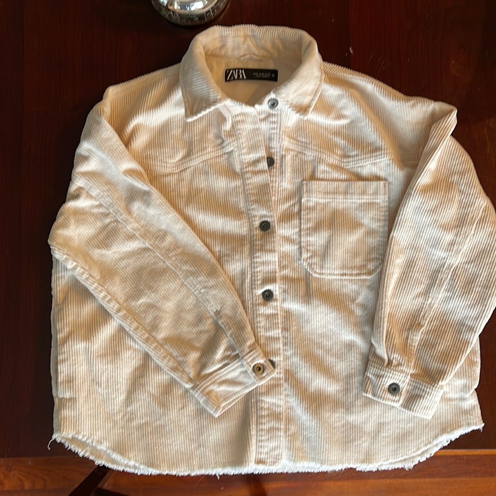 Zara M Cream Oversized Shirt